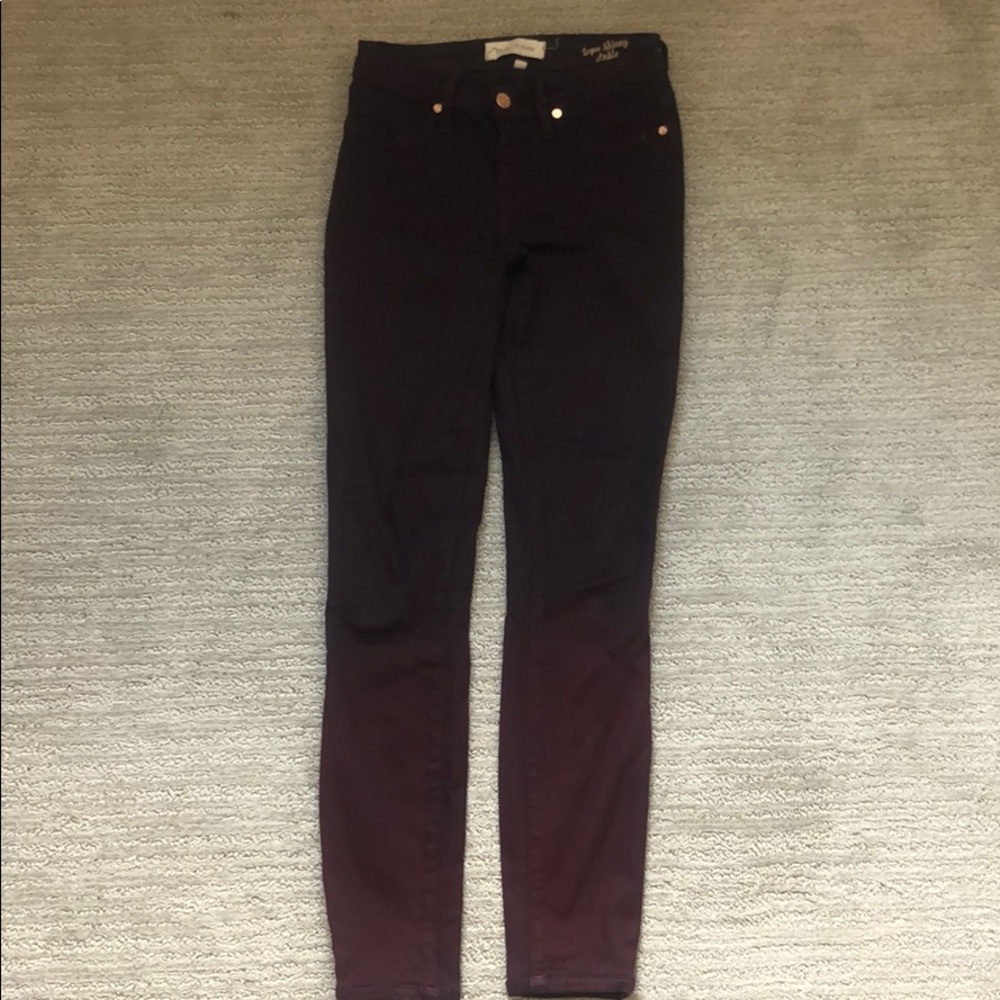 Maroon designer jeans
